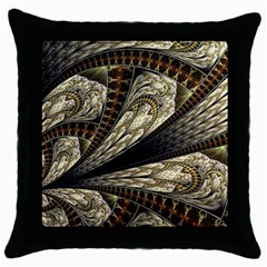 Fractal Abstract Pattern Spiritual Throw Pillow Case (black) by Nexatart