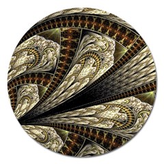 Fractal Abstract Pattern Spiritual Magnet 5  (round) by Nexatart