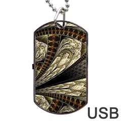 Fractal Abstract Pattern Spiritual Dog Tag Usb Flash (one Side) by Nexatart