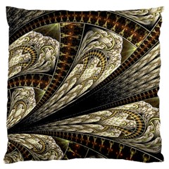 Fractal Abstract Pattern Spiritual Large Cushion Case (one Side) by Nexatart