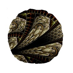 Fractal Abstract Pattern Spiritual Standard 15  Premium Round Cushions by Nexatart