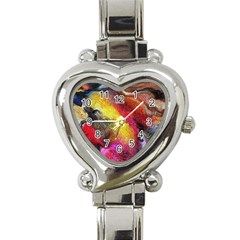 Background Art Abstract Watercolor Heart Italian Charm Watch by Nexatart