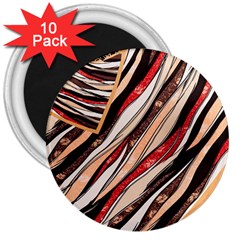 Fabric Texture Color Pattern 3  Magnets (10 Pack)  by Nexatart