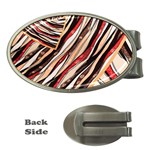 Fabric Texture Color Pattern Money Clips (Oval)  Front