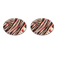 Fabric Texture Color Pattern Cufflinks (oval) by Nexatart