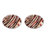 Fabric Texture Color Pattern Cufflinks (Oval) Front(Pair)