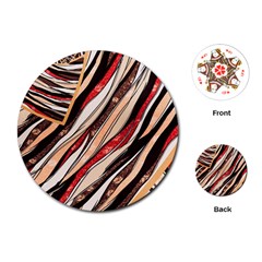 Fabric Texture Color Pattern Playing Cards (round)  by Nexatart