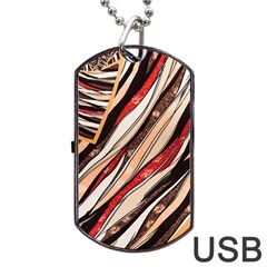 Fabric Texture Color Pattern Dog Tag Usb Flash (one Side) by Nexatart