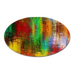 Color Abstract Background Textures Oval Magnet by Nexatart