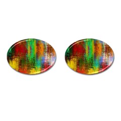 Color Abstract Background Textures Cufflinks (oval) by Nexatart