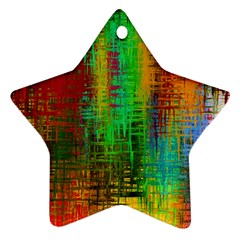 Color Abstract Background Textures Star Ornament (two Sides) by Nexatart