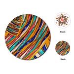 Fabric Texture Color Pattern Playing Cards (Round)  Front