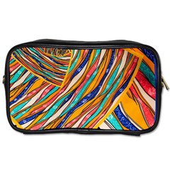 Fabric Texture Color Pattern Toiletries Bags by Nexatart