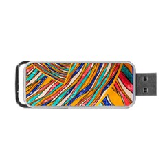 Fabric Texture Color Pattern Portable Usb Flash (two Sides) by Nexatart