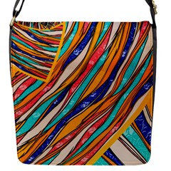 Fabric Texture Color Pattern Flap Messenger Bag (s)