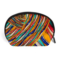 Fabric Texture Color Pattern Accessory Pouches (large)  by Nexatart