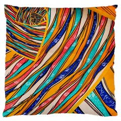 Fabric Texture Color Pattern Large Flano Cushion Case (one Side) by Nexatart