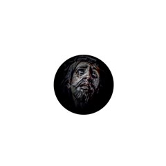 Jesuschrist Face Dark Poster 1  Mini Buttons by dflcprints