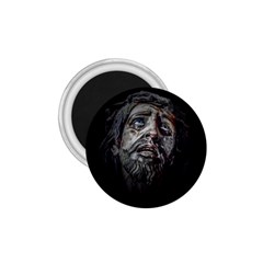 Jesuschrist Face Dark Poster 1 75  Magnets