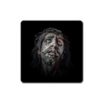 Jesuschrist Face Dark Poster Square Magnet Front