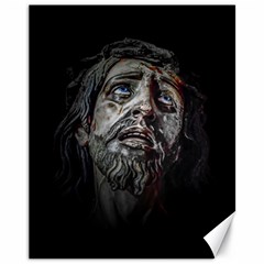 Jesuschrist Face Dark Poster Canvas 11  X 14   by dflcprints