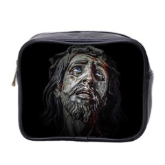 Jesuschrist Face Dark Poster Mini Toiletries Bag 2-side by dflcprints