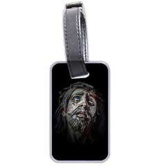 Jesuschrist Face Dark Poster Luggage Tags (two Sides) by dflcprints