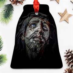 Jesuschrist Face Dark Poster Ornament (bell) by dflcprints