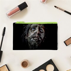 Jesuschrist Face Dark Poster Cosmetic Bag (xs) by dflcprints