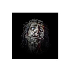 Jesuschrist Face Dark Poster Satin Bandana Scarf by dflcprints