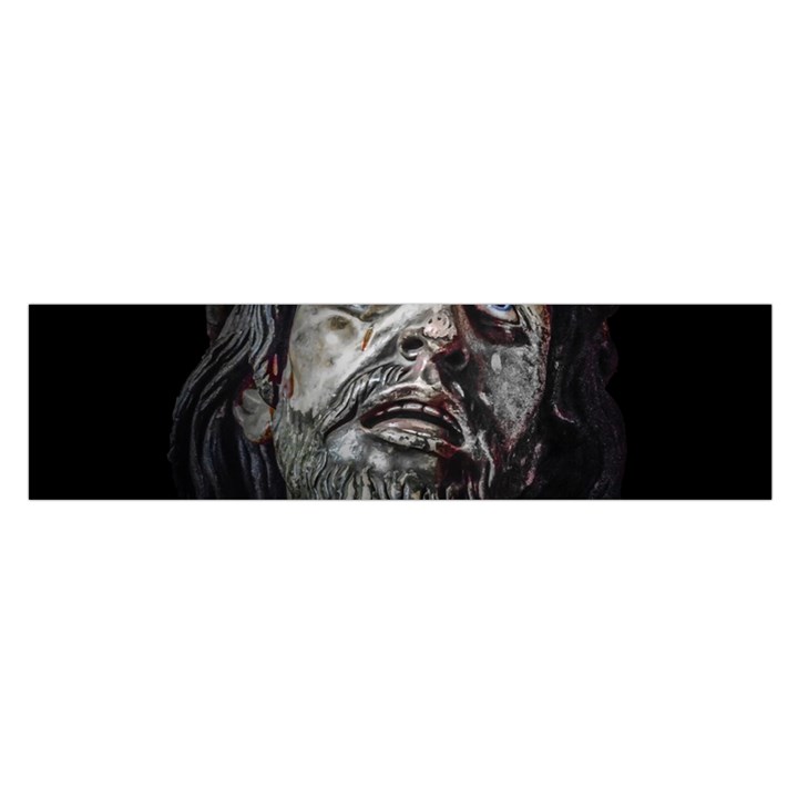 Jesuschrist Face Dark Poster Satin Scarf (Oblong)