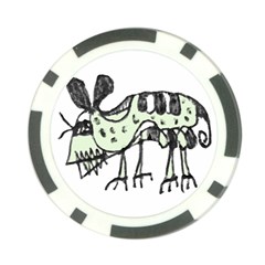 Monster Rat Pencil Drawing Illustration Poker Chip Card Guard by dflcprints