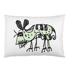 Monster Rat Pencil Drawing Illustration Pillow Case (two Sides) by dflcprints