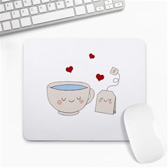 Cute Tea Large Mousepads by Valentinaart