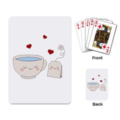 Cute Tea Playing Card by Valentinaart