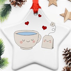 Cute Tea Star Ornament (two Sides) by Valentinaart