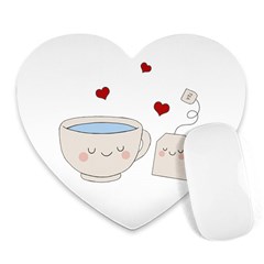 Cute Tea Heart Mousepads by Valentinaart