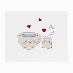 Cute Tea Small Glasses Cloth (2-side) by Valentinaart