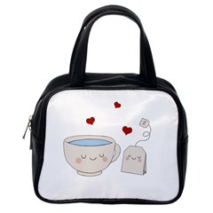 Cute Tea Classic Handbags (one Side) by Valentinaart