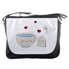 Cute Tea Messenger Bags by Valentinaart