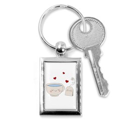 Cute Tea Key Chains (rectangle)  by Valentinaart