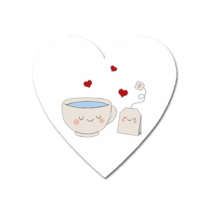 Cute Tea Heart Magnet