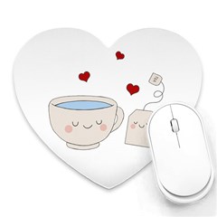 Cute Tea Heart Mousepads by Valentinaart