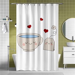 Cute Tea Shower Curtain 48  X 72  (small)  by Valentinaart