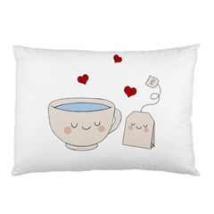 Cute Tea Pillow Case (two Sides) by Valentinaart