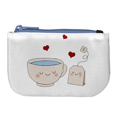 Cute Tea Large Coin Purse by Valentinaart