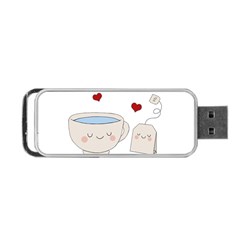 Cute Tea Portable Usb Flash (two Sides) by Valentinaart