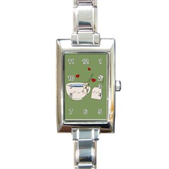 Cute Tea Rectangle Italian Charm Watch by Valentinaart