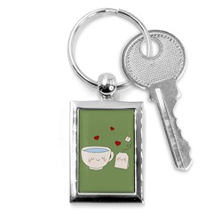 Cute Tea Key Chains (rectangle)  by Valentinaart