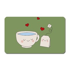 Cute Tea Magnet (rectangular) by Valentinaart